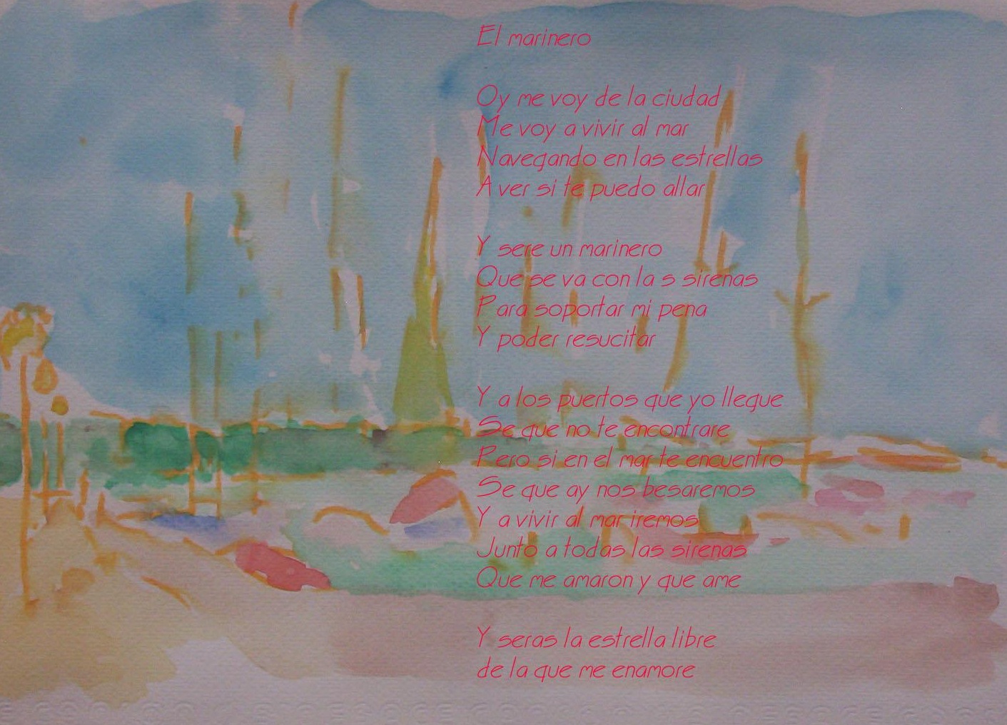 El Marinero — acuarela