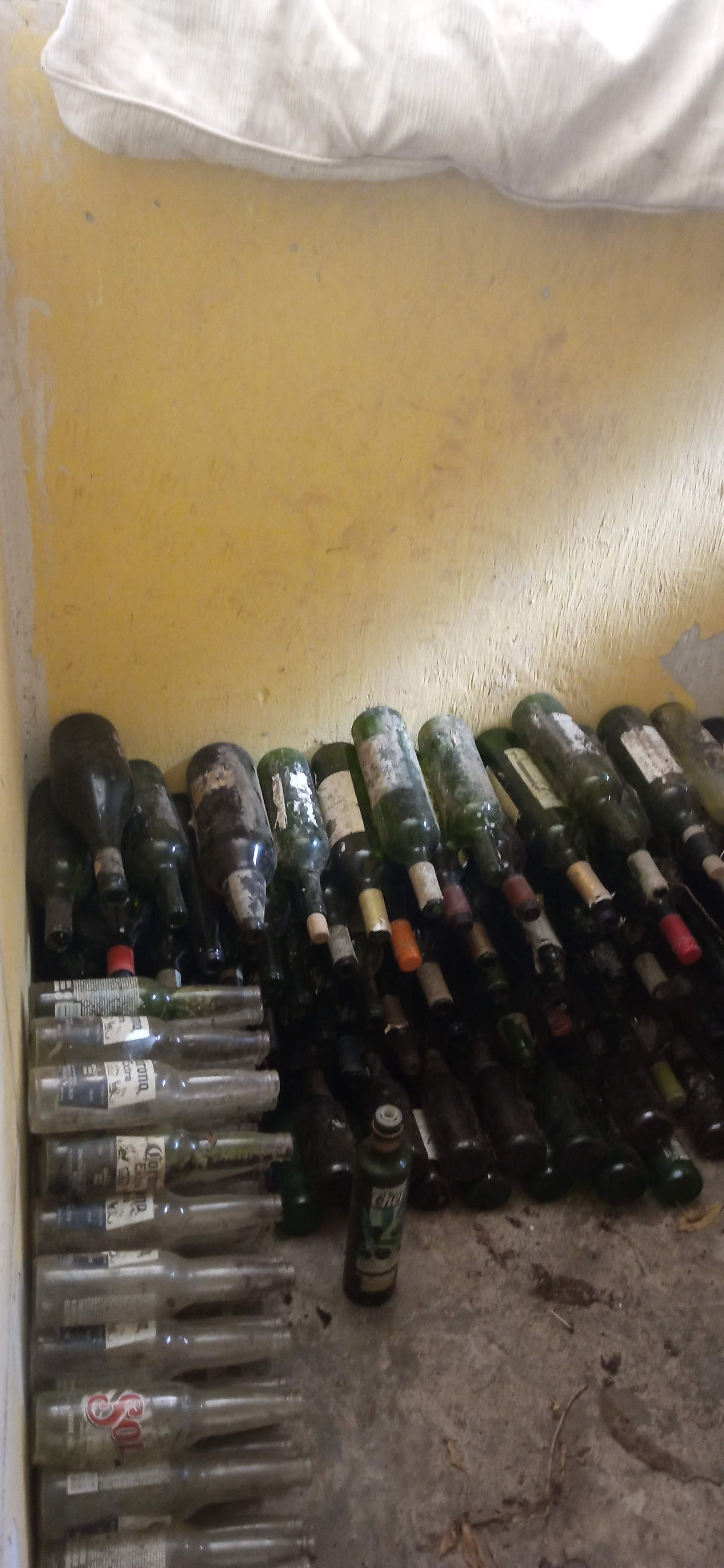 botellas de vidrio